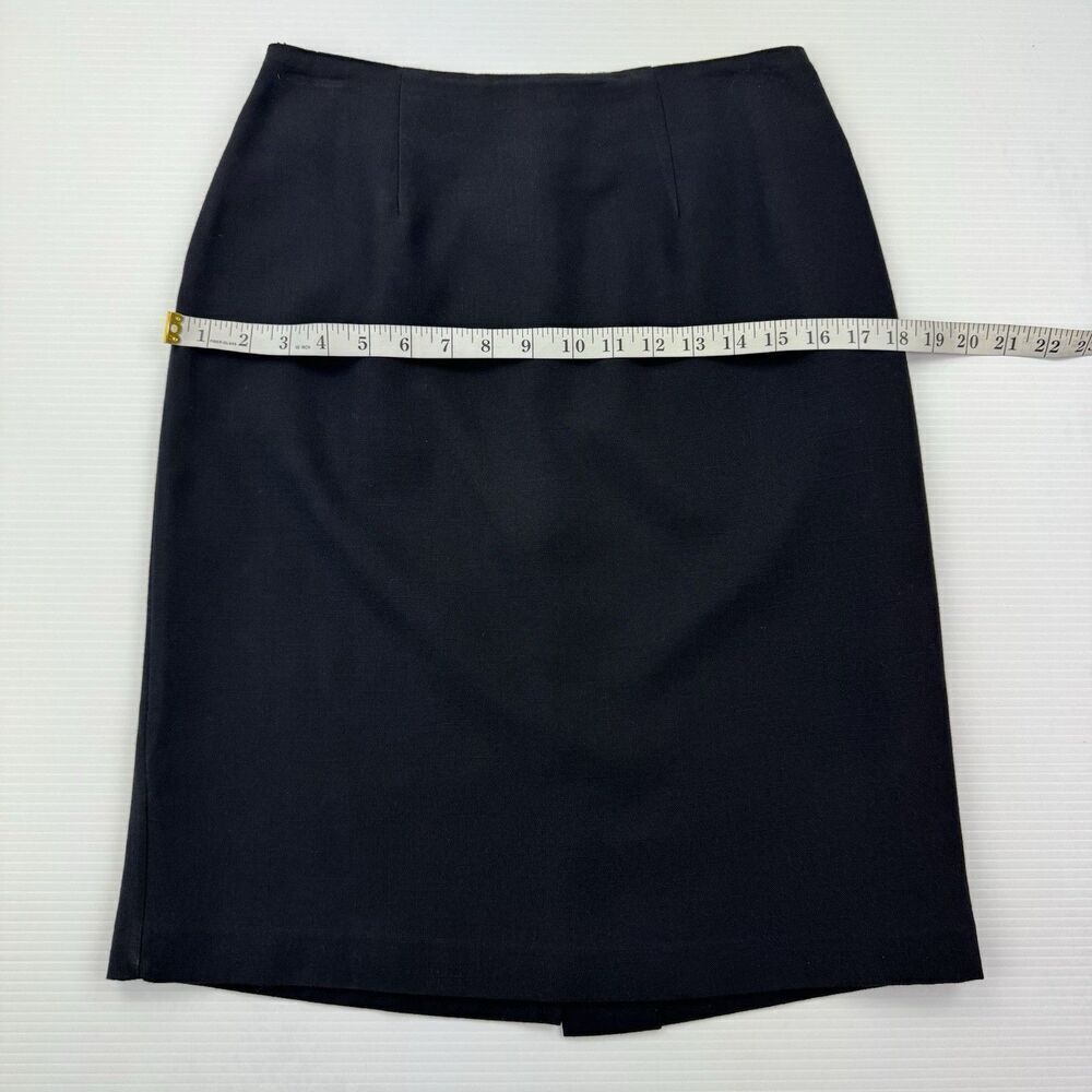 Vintage C.C. Magic Black Pencil Skirt Womens Size 10 Lined Made USA Career - Picture 7 of 9